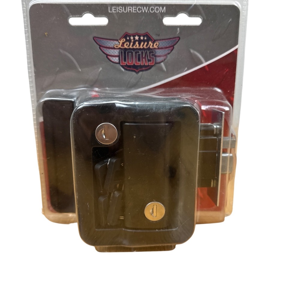 RV Door Lock Leisure Locks Black Paddle Deadbolt Entry Trailer Camper NEW!